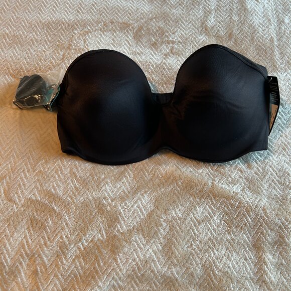 Bali Bra Smoothing Underwire 8-Way Convertible Black 36D Strapless - Picture 9 of 9